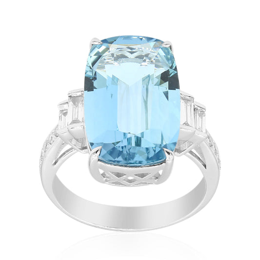 AAA-Brasilianischer Aquamarin-Goldring (CIRARI)