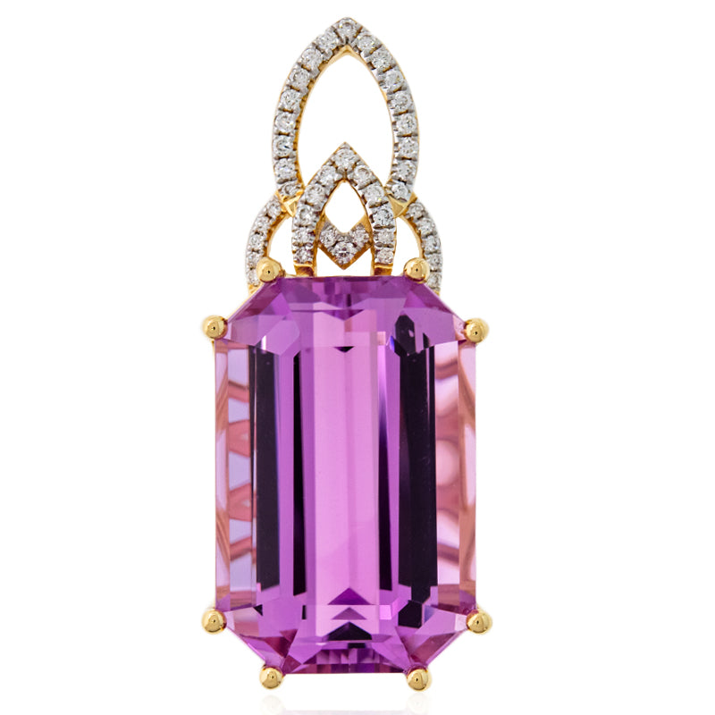 Patroke Kunzite gold pendant (AMAYANI)